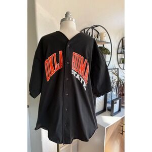 Vintage Oklahoma State Men's XL‎ Black Cowboys Baseball Jersey Crable Sportswear